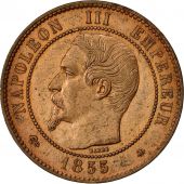Coin, France, Napoleon III, 10 Centimes, 1855, Strasbourg, AU(50-53), KM 771.3