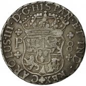 Monnaie, Guatemala, Charles III, 8 Reales, 1769, TB+, Argent, KM 27.1