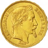 Monnaie, Second Empire, Napolon III, 20 Francs or, 1865, Paris, SUP+, Gad. 1062