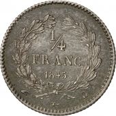 Monnaie, France, Louis-Philippe, 1/4 Franc, 1845, Rouen, SPL+, Argent, Gad. 355