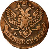 Monnaie, Russie, Catherine II, 5 Kopeks, 1788, Ekaterinbourg, TTB+, KM 59.3