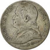 Coin, Vatican, Pius IX, 2 Lire, 1866, Rome, VF(30-35), Silver, KM 1379.2