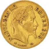 Coin, France, Napoleon III, 10 Francs, 1866, Paris, VF(30-35), Gold
