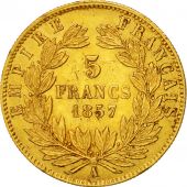 Coin, France, Napoleon III, 5 Francs, 1857, Paris, AU(55-58), Gold
