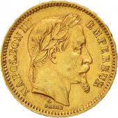 Coin, France, Napoleon III, 20 Francs, 1866, Paris, AU(50-53), Gold