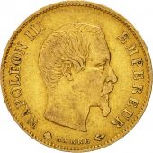 Coin, France, Napoleon III, 10 Francs, 1858, Strasbourg, EF(40-45), Gold