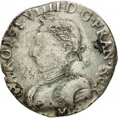 Monnaie, France, Charles IX, Teston, 1567, Toulouse, TB+, Argent, Sombart:4602