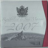 San Marino, Set, 1 Cent to 5 Euro, 2007, FDC, Bi-Metallic
