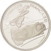France, Albertville, 100 Francs, 1990, Bobsledding, MS, Silver, KM:981