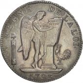 France, cu de 6 livres franoise, 1793, Paris, Argent, KM:624.1