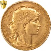 France, Marianne, 20 Francs, 1910, PCGS, MS65, Gold, KM:857