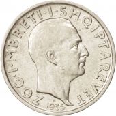 Albania, Zog I, Frang Ar, 1935, Rome, Argent, KM:16