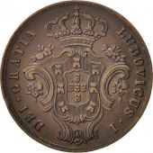 Azores, 10 Reis, 1865, Copper, KM:14