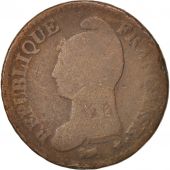 France, Dupr, Decime, 1798, Paris, Bronze, KM:644.1, Gadoury:187