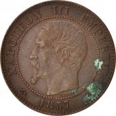 France, Napoleon III, 2 Centimes, 1857, Bordeaux, KM:776.5