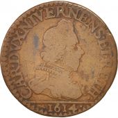 FRENCH STATES, NEVERS & RETHEL, Liard, 1614, Charleville, VF(20-25), KM:12.3