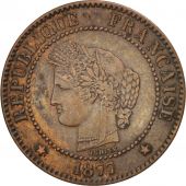 France, Crs, 2 Centimes, 1877, Paris, SUP, Bronze, KM:827.1, Gadoury:105