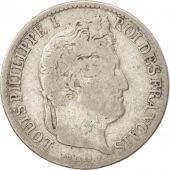 France, Louis-Philippe, 1/2 Franc, 1845, Rouen, B+, Argent, Gadoury:408