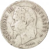 France, Napoleon III, 50 Centimes, 1865, Bordeaux, TB, Argent, Gadoury:417