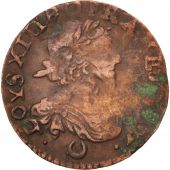 France, Louis XIII, Double Tournois, 1640, Valle du Rhne, VF(30-35), CGKL:512