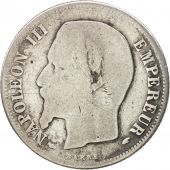 France, Napoleon III, Franc, 1854, Paris, VG(8-10), Silver, KM:779.1