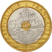 France, Mont Saint Michel, 20 Francs, 1993, MS(60-62), Tri-Metallic, KM:1008.2