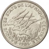 Central African States, 50 Francs, 1985, Paris, AU(55-58), Nickel, KM:11