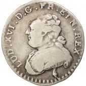 France, Louis XVI, 1/20 cu au buste fort, 1783, Paris, TB, Argent, KM:587