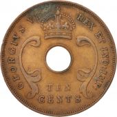 EAST AFRICA, George VI, 10 Cents, 1942, EF(40-45), Bronze, KM:26.2