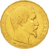 France, Napoleon III, 20 Francs, 1855, Paris, AU(50-53), Gold, KM:781.1