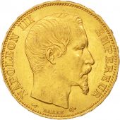 France, Napoleon III, 20 Francs, 1857, Paris, AU(50-53), Gold, KM:781.1