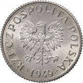 Poland, Grosz, 1949, Warsaw, MS(65-70), Aluminum, KM:39