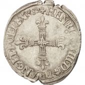 France, Henri III, 1/4 Ecu, 1587, Nantes, EF(40-45), Silver, Sombart:4662