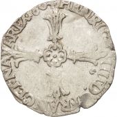France, Henri IV, 1/8 Ecu, 1604, Rennes, VF(30-35), Silver, Sombart:4688