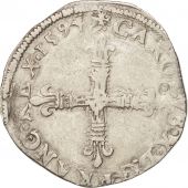France, Charles X, 1/4 Ecu, 1594, Nantes, TB+, Argent, Sombart:4670