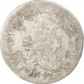 France, Louis XIV, 4 Sols aux 2 L, 1692, Amiens, VF(30-35), KM:281.17