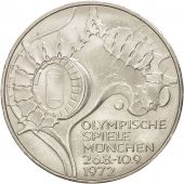 GERMANY - FEDERAL REPUBLIC, 10 Mark, 1972, Munich, MS(63), Silver, KM:133
