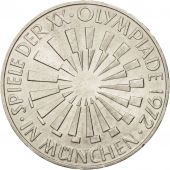 GERMANY - FEDERAL REPUBLIC, 10 Mark, 1972, Munich, MS(63), Silver, KM:134.1