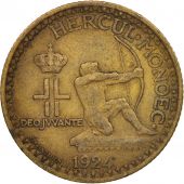 Monaco, Louis II, Franc, 1924, Poissy, EF(40-45), Aluminum-Bronze, KM:111