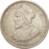 Panama, 25 Centesimos, 1904, MS(60-62), Silver, KM:4