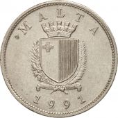 Malta, 25 Cents, 1991, Franklin Mint, AU(55-58), Copper-nickel, KM:97