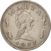 Malta, 2 Cents, 1977, British Royal Mint, EF(40-45), Copper-nickel, KM:9
