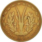 West African States, 25 Francs, 1970, VF(20-25), Aluminum-Bronze, KM:5