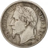 France, Napoleon III, Franc, 1868, Strasbourg, EF(40-45), Silver, KM:806.2