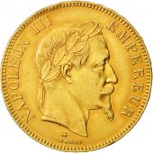 France, Napoleon III, 100 Francs, 1866, Paris, EF(40-45), Gold, KM:802.1