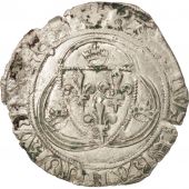 France, Charles VII, Blanc  la couronne, Paris, TTB, Billon, Duplessy:519B