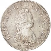 France, Louis XV, cu Vertugadin, 1716, Paris, EF(40-45), Silver, KM:414.1