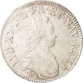 France, Louis XV, cu Vertugadin, 1716, Reims, TTB+, Argent, Gadoury:317