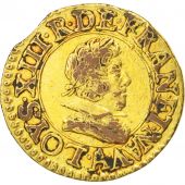 France, Louis XIII, Denier tournois, 1628, Paris, EF(40-45), Copper, KM:70.1