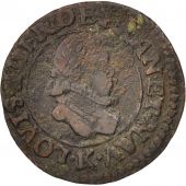 France, Louis XIII, Denier tournois, 1611, Bordeaux, TB, Copper, CGKL:300